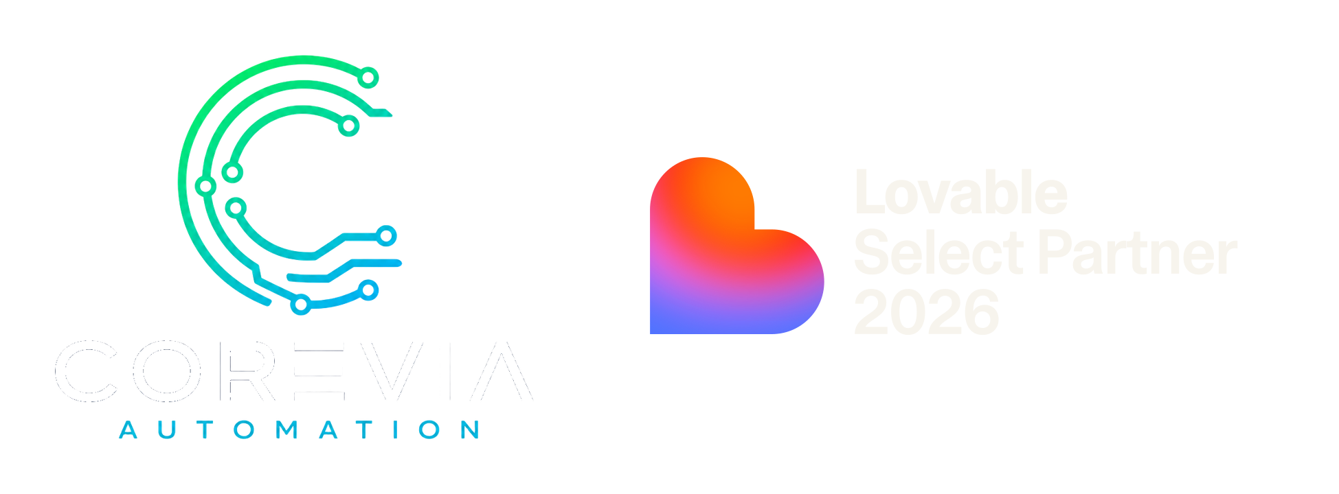 COREvia Automation · Lovable Select Partner 2026